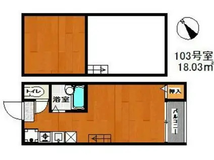 ファーストドリーム(ワンルーム/1階)の間取り写真