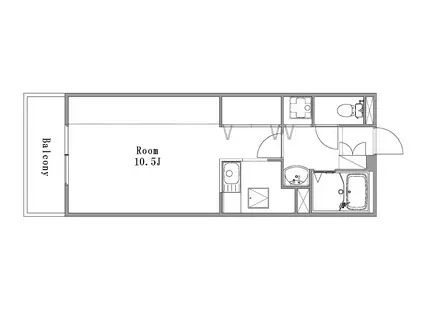 ウイングス七番館(ワンルーム/1階)の間取り写真