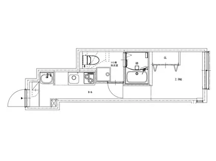 ソルナクレイシア雑司が谷(1K/1階)の間取り写真