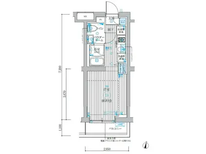 ベルグレード吉野町(ワンルーム/4階)の間取り写真