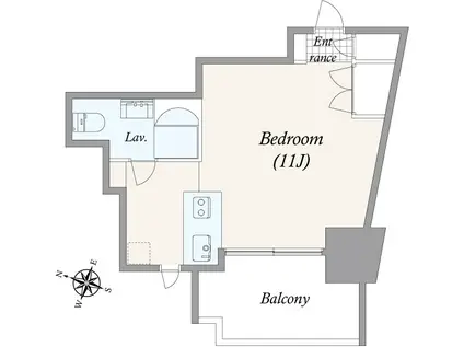 パークアヴェニュー麻布(ワンルーム/11階)の間取り写真