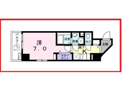 リグランドサワ(1K/1階)の間取り写真