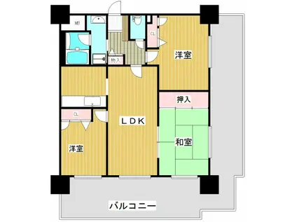 アーバンライフ大町(3LDK/8階)の間取り写真
