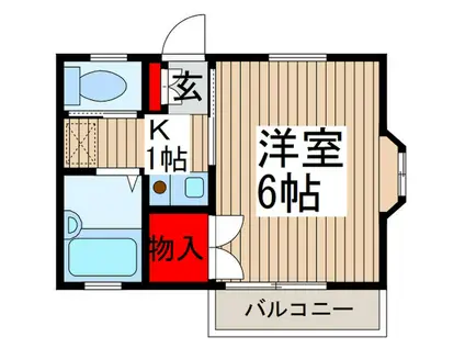 IMAGE井上B棟(1K/2階)の間取り写真
