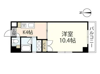 段原ヤマガタビル(1K/7階)の間取り写真