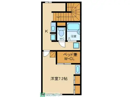 レオパレス山茶花(1K/2階)の間取り写真