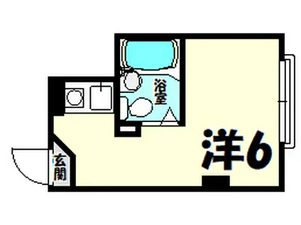 サンビルダー北野山ノ手(1K/4階)の間取り写真