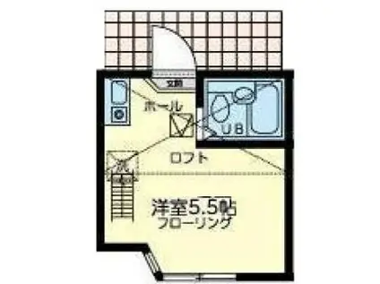 ユナイト南太田ケリースレーター(ワンルーム/1階)の間取り写真