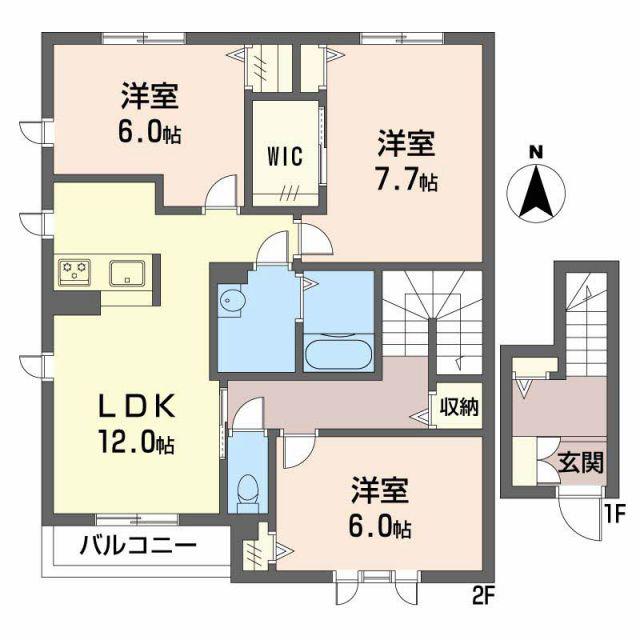 サン・プレジオ美(3LDK/2階)の間取り写真