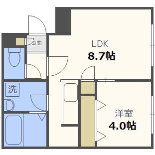 アステールN12(1LDK/3階)の間取り写真