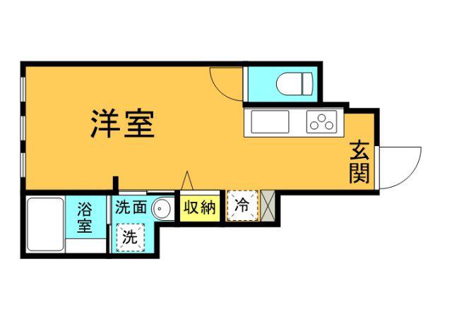 MAISON BLANCHE(ワンルーム/1階)の間取り写真