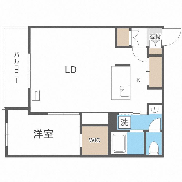 RFINON17(1LDK/3階)の間取り写真