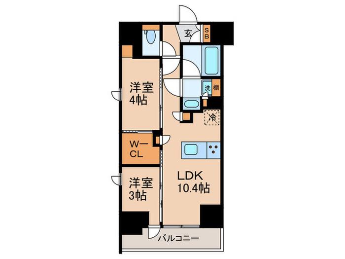 リビオメゾン東池袋(2LDK/7階)の間取り写真