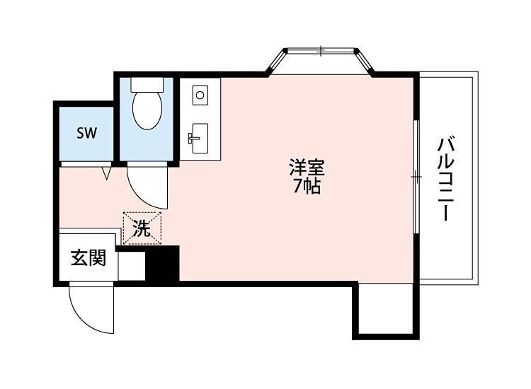 リベラル宮之阪(ワンルーム/3階)の間取り写真