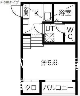 CUPRE OSONE(1K/2階)の間取り写真