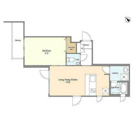 NANPEIDAI HILLTOP HOUSE(1LDK/1階)の間取り写真