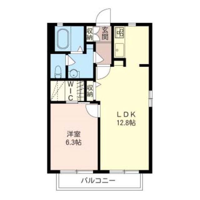 グランディア鷺沼A(1LDK/1階)の間取り写真