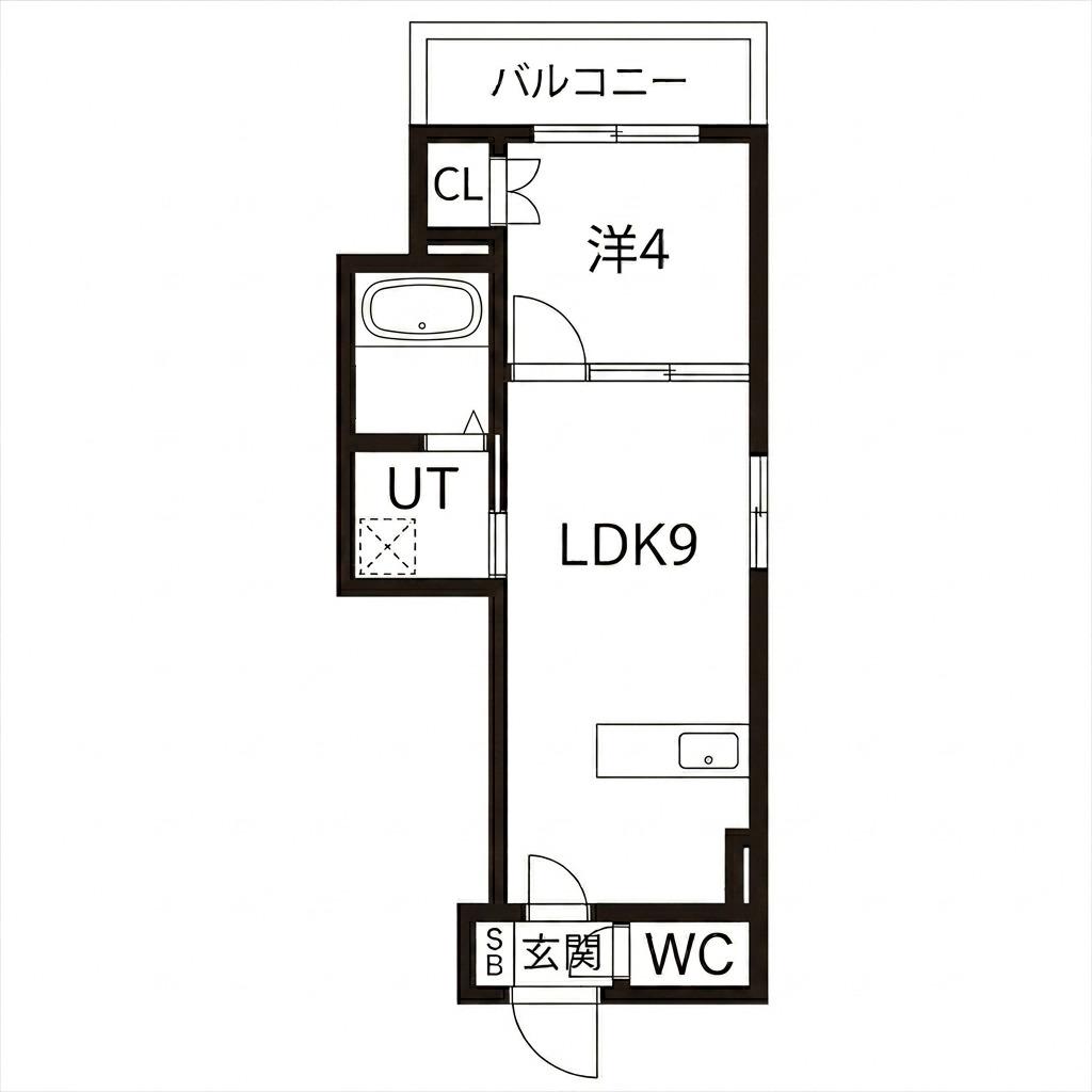 AXIA CITY 兵庫(1LDK/1階)の間取り写真