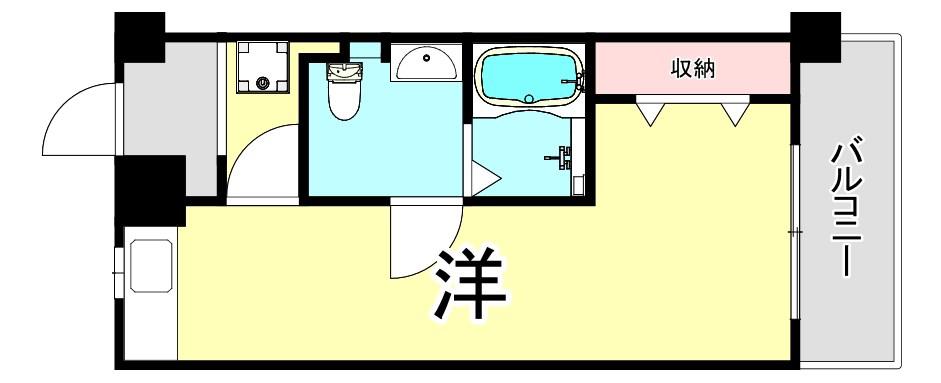 次楽マンション(ワンルーム/3階)の間取り写真