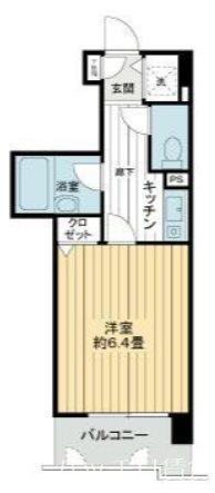 ライオンズマンション県庁前(1K/3階)の間取り写真