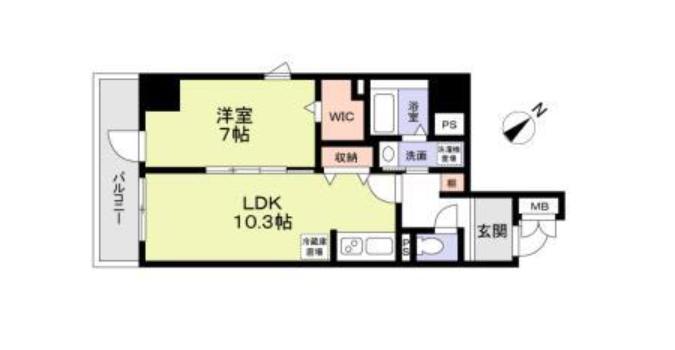アーバン尾久(1LDK/2階)の間取り写真