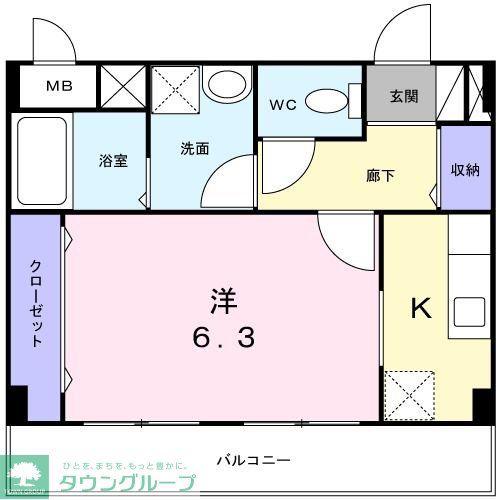 LONG HOUSEII(ワンルーム/4階)の間取り写真
