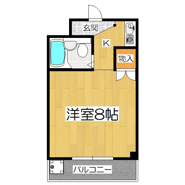 フォレスト山科(ワンルーム/4階)の間取り写真