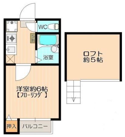 クレアール塩釜(1SK/1階)の間取り写真