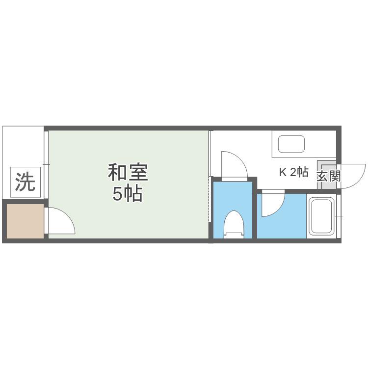ジャパネットハイツ2(1K/1階)の間取り写真