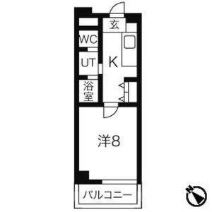 RIDGE大曾根(1K/4階)の間取り写真