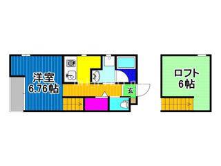 LENARDS大津町(ワンルーム/1階)の間取り写真
