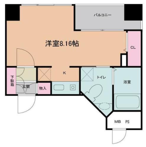 SOLATIOソラティオ(1K/2階)の間取り写真