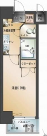 エンクレスト西公園(1K/9階)の間取り写真