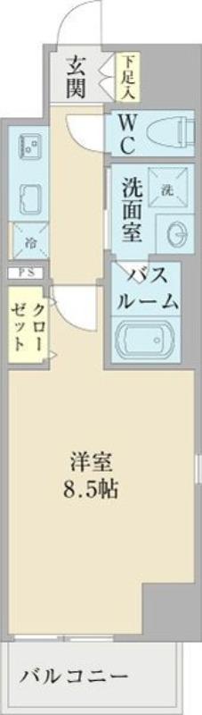 プランドール那古野(1K/7階)の間取り写真
