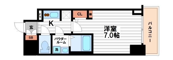 S-RESIDENCE堺筋本町DEUX(1K/10階)の間取り写真