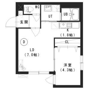 WIN栄町(1LDK/4階)の間取り写真