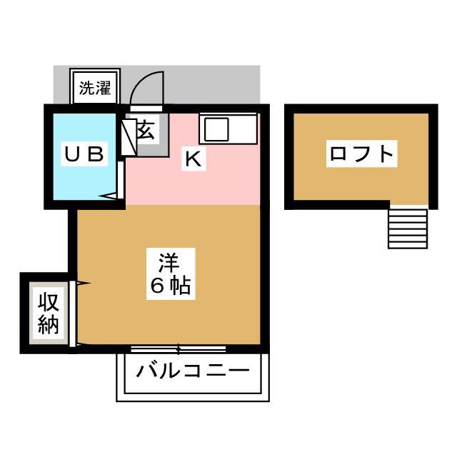 ホワイトキャッスル(ワンルーム/2階)の間取り写真