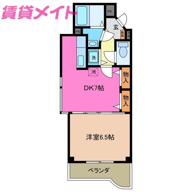 フォレストフォールズ(1DK/3階)の間取り写真