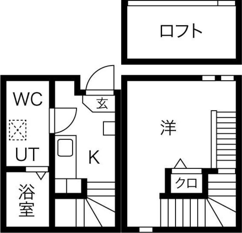 オーフォレスト(1K/1階)の間取り写真
