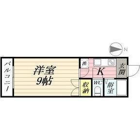 コーポドリーム(1K/2階)の間取り写真