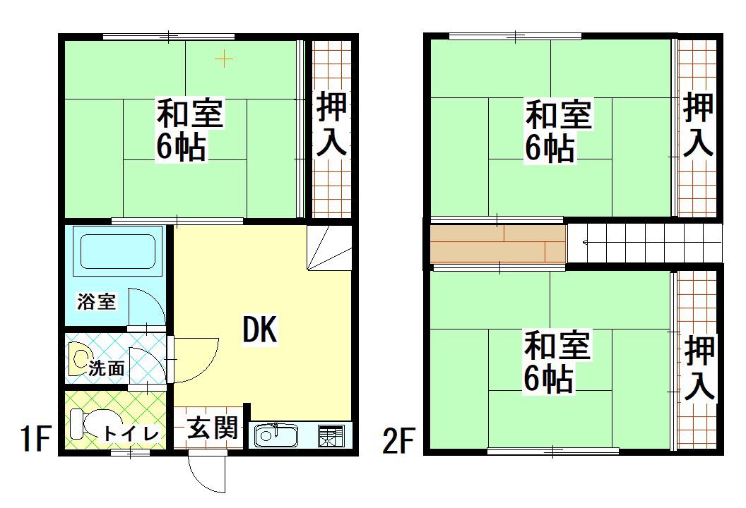 ウエストハイツ(3DK/1階)の間取り写真
