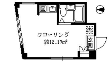 世田谷代田駅前ビル(ワンルーム/3階)の間取り写真