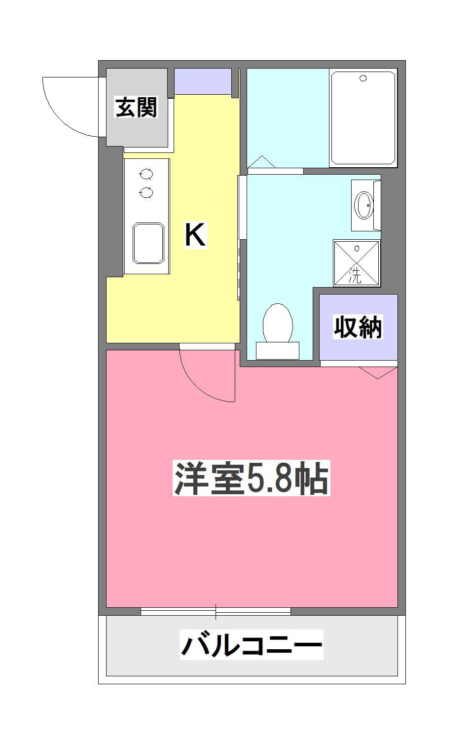 MQUARTO新座II(1K/1階)の間取り写真