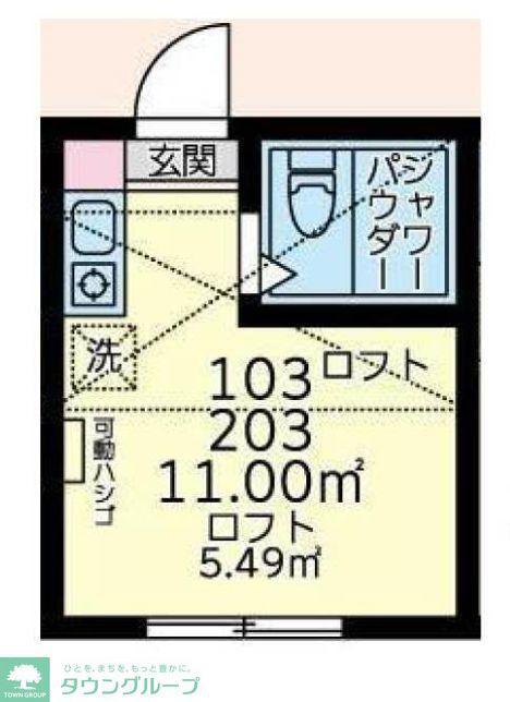 ユナイト小田ジャッキーリボルバー(ワンルーム/2階)の間取り写真