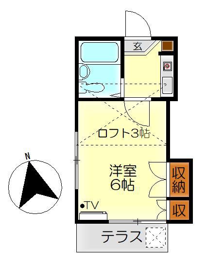 SB阿賀中央(1K/1階)の間取り写真