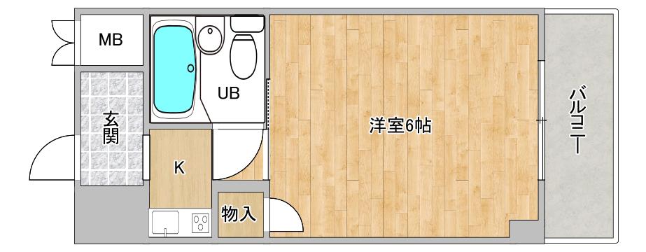 ITRマンション(1K/2階)の間取り写真