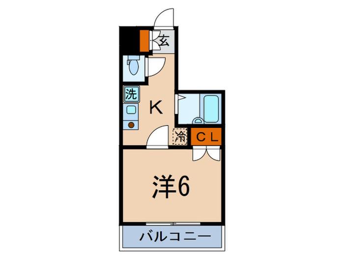 OLIO白山(ワンルーム/4階)の間取り写真