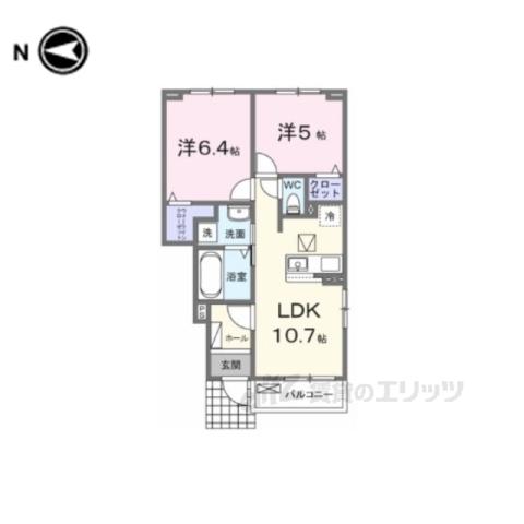 レジデンス マドカ(2LDK/1階)の間取り写真
