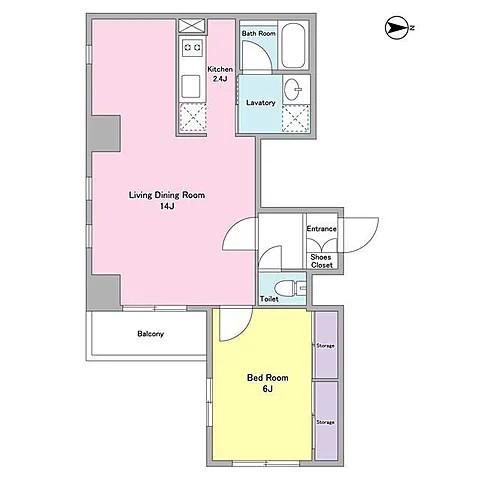 CASA DE FLORA カサ デ フローラ(1LDK/4階)の間取り写真