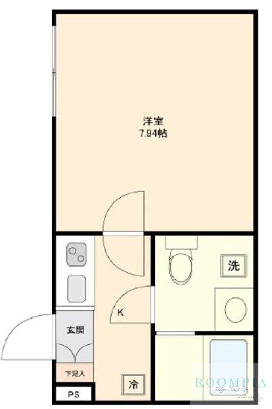 ラシクラス鷺ノ宮(1K/B1階)の間取り写真